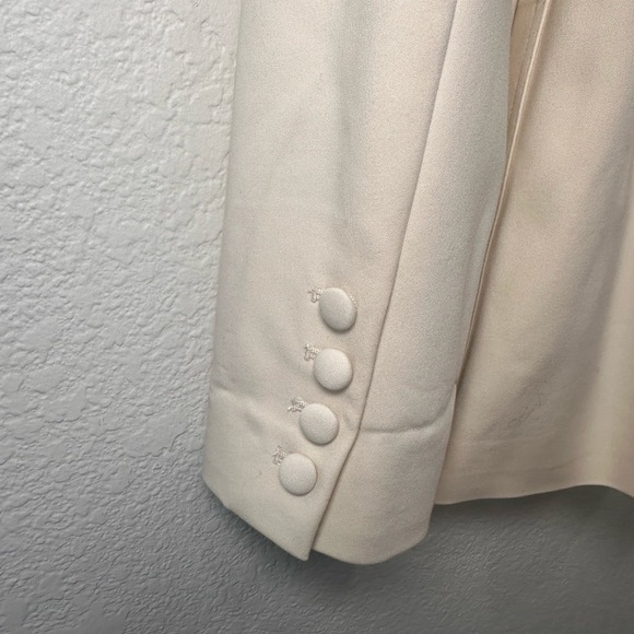 Good American Double Breasted Cream Blazer Structured Tailoring Size 2 - Picture 8 of 9